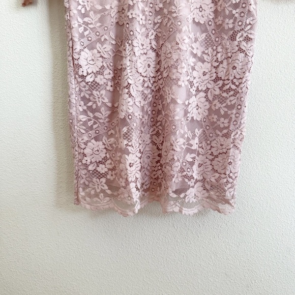 Rachel Parcell Cambridge Long Sleeve Lace Dress Pink Size Large - Picture 5 of 8